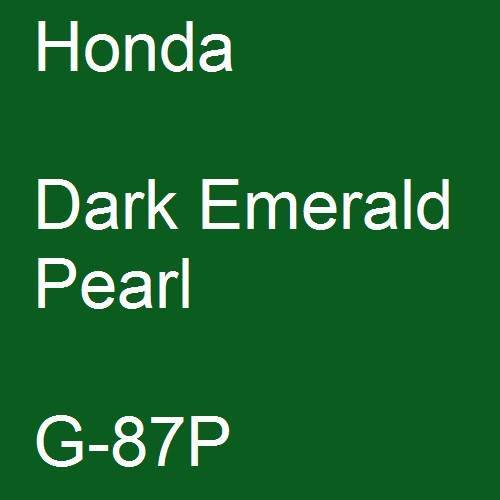 Honda, Dark Emerald Pearl, G-87P.